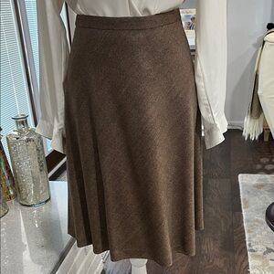 LOFT Elegant Brown A-Line Skirt
